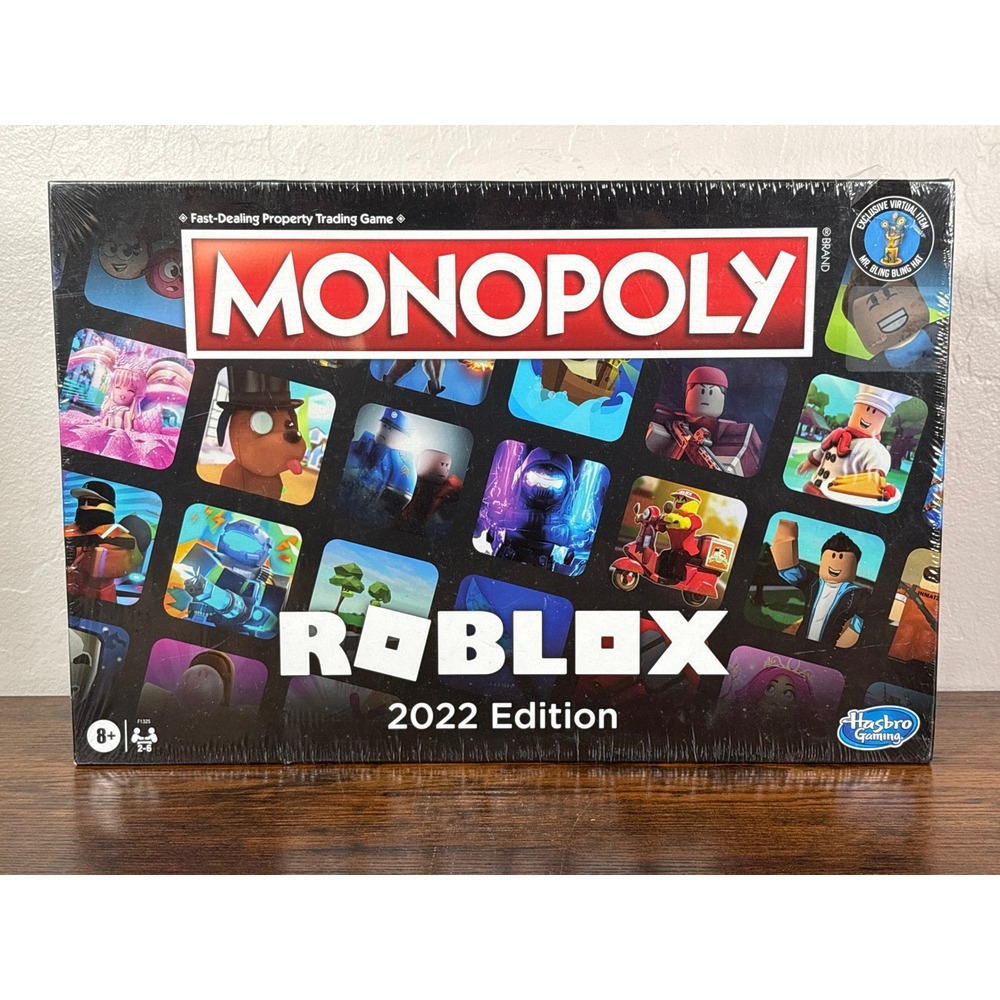 Monopoly Roblox 2022 Edition Board Game‎ Hasbro Gaming New Sealed Mr Bling Hat